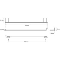 Аксессуары для ванной и туалета Bemeta Organic 167104370 (600мм, черный матовый) - Превью изображения №2 — Интернет-магазин Time-Shop