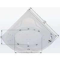 Ванна Aquanet Vitoria 130x130 00205371 (с каркасом) - Превью изображения №4 — Интернет-магазин Time-Shop