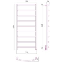 Полотенцесушитель Сунержа Галант 4.0 1200х500 МЭМ правый 30-0831-1250 - Превью изображения №4 — Интернет-магазин Time-Shop