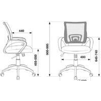 Офисное кресло Бюрократ CH-695N/BLACK (черный) - Превью изображения №5 — Интернет-магазин Time-Shop