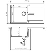 Кухонная мойка Polygran Gals-860 (черный 16) - Превью изображения №3 — Интернет-магазин Time-Shop