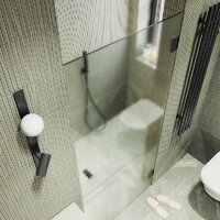 Душевая дверь MaybahGlass 195x70.5 MGD-519-6 (сатин стекло/черный) - Превью изображения №5 — Интернет-магазин Time-Shop