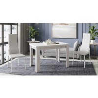 Кухонный стол Трия Норман тип 1 (белый/стекло белый глянец) - Превью изображения №3 — Интернет-магазин Time-Shop