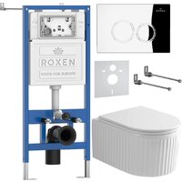 Унитаз подвесной Roxen Royal Matt в комплекте с инсталляцией StounFix Dual Fresh 6 в 1 968245 (кнопка: хром глянцевый) - Превью изображения №2 — Интернет-магазин Time-Shop