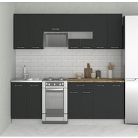 Готовая кухня Mio Tesoro Экстра-лайт 2.2 (антрацит/мадрид) - Превью изображения №6 — Интернет-магазин Time-Shop