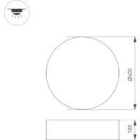 Светодиодная панель Arlight SP-TOR-PILL-PRISM-R600-50W Day4000 (WH, 100 deg) 022130(3) - Превью изображения №5 — Интернет-магазин Time-Shop