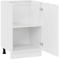 Шкаф напольный Трия Гренада с одной дверью 1Н5 (белый/холст белый) - Превью изображения №2 — Интернет-магазин Time-Shop