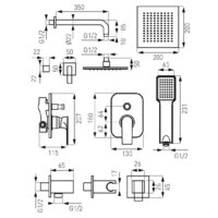 Душевая система  Ferro Algeo Set BAG7P-SET1-S - Превью изображения №2 — Интернет-магазин Time-Shop