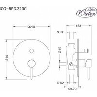 Смеситель Blue Water ICO-BPD.220C - Превью изображения №2 — Интернет-магазин Time-Shop