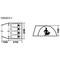 Треккинговая палатка Jungle Camp Toronto 4 (оливковый) - Превью изображения №4 — Интернет-магазин Time-Shop