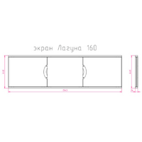 Фронтальный экран под ванну Onika Лагуна 160 - Превью изображения №2 — Интернет-магазин Time-Shop