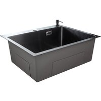 Кухонная мойка Stellar Decor S6550NB-D (нано черный) - Превью изображения №4 — Интернет-магазин Time-Shop
