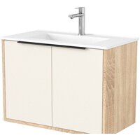 Дабер Тумба под умывальник 018 WeltWasser Deilbach 7517-60 Т18.6W.0.18Ч (бежевый/дуб бардолино/ручка черная)