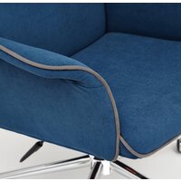 Офисное кресло TetChair Charm (флок, синий) - Превью изображения №8 — Интернет-магазин Time-Shop