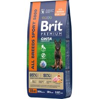 Сухой корм для собак Brit Premium Dog Adult Sport 5000 с курицей 15 кг - Превью изображения №4 — Интернет-магазин Time-Shop