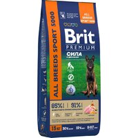 Сухой корм для собак Brit Premium Dog Adult Sport 5000 с курицей 15 кг - Превью изображения №2 — Интернет-магазин Time-Shop