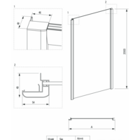 Душевая стенка Deante Cynia 90 KTC 031S (хром/прозрачное) - Превью изображения №2 — Интернет-магазин Time-Shop