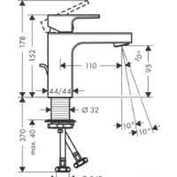 Смеситель Hansgrohe Vernis Shape 71561000 - Превью изображения №5 — Интернет-магазин Time-Shop