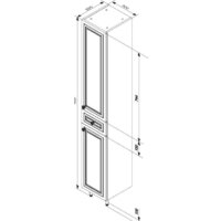  Damixa шкаф-пенал Palace One M41CSR0303WG - Превью изображения №4 — Интернет-магазин Time-Shop