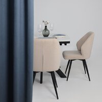 Кухонный стол Мамадома Leonel-130 раздвижной 130-165х85 (calakatta st cer/черный) - Превью изображения №2 — Интернет-магазин Time-Shop