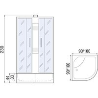 Душевая кабина Мономах XL Б/К 100/44 С МЗ - Превью изображения №10 — Интернет-магазин Time-Shop