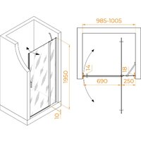 Душевая дверь RGW LE-004Gr 351200410-110 - Превью изображения №5 — Интернет-магазин Time-Shop