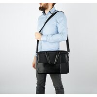 Мужская сумка Poshete 249-8230-8-BLK (черный) - Превью изображения №2 — Интернет-магазин Time-Shop