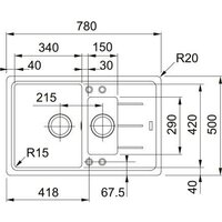 Кухонная мойка Franke Basis BFG 651-78 114.0676.284 (матовый черный) - Превью изображения №2 — Интернет-магазин Time-Shop