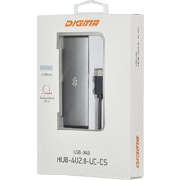 USB-хаб Digma HUB-4U2.0-UC-DS - Превью изображения №6 — Интернет-магазин Time-Shop