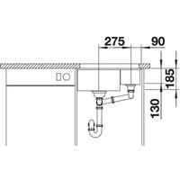 Кухонная мойка Blanco Subline 350/150-U (базальт) - Превью изображения №7 — Интернет-магазин Time-Shop