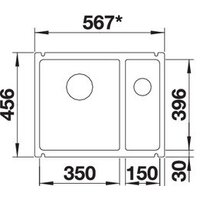 Кухонная мойка Blanco Subline 350/150-U (базальт) - Превью изображения №5 — Интернет-магазин Time-Shop