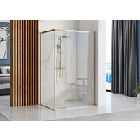 Душевой уголок Rea Solar 100x80 (золото/прозрачное стекло) - Превью изображения №4 — Интернет-магазин Time-Shop