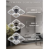 Припотолочная люстра Aitin Pro B5105/4 (черный) - Превью изображения №9 — Интернет-магазин Time-Shop