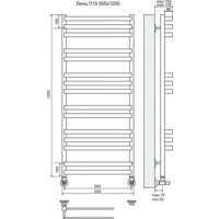 Полотенцесушитель TERMINUS Линц П15 (500x1200) - Превью изображения №3 — Интернет-магазин Time-Shop