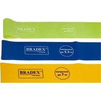 Набор фитнес резинок Bradex SF 0321 (3 шт, от 4 до 7 кг) - Превью изображения №2 — Интернет-магазин Time-Shop
