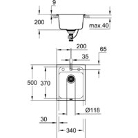 Кухонная мойка Grohe K700 50-C 40/50 1.0 31650AP0 (черный гранит) - Превью изображения №2 — Интернет-магазин Time-Shop