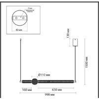 Подвесная люстра Odeon Light Crystal 5007/28L - Превью изображения №4 — Интернет-магазин Time-Shop