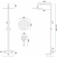 Душевая система  Rea Lungo white REA-P6608 - Превью изображения №11 — Интернет-магазин Time-Shop