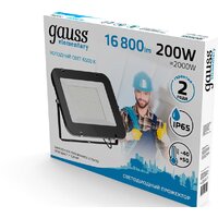 Уличный прожектор Gauss Elementary 200W 6500К 691511200 - Превью изображения №2 — Интернет-магазин Time-Shop