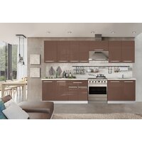 Готовая кухня Кастанье Мила 2.8 (трюфель коричневый) - Превью изображения №2 — Интернет-магазин Time-Shop