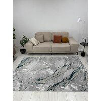 Ковер для жилой комнаты Radjab Carpet Афина Прямоугольник 9012A 12867RK (3x5, Grey/D.Green) - Превью изображения №3 — Интернет-магазин Time-Shop