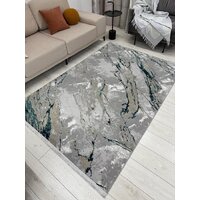 Ковер для жилой комнаты Radjab Carpet Афина Прямоугольник 9012A 12867RK (3x5, Grey/D.Green) - Превью изображения №2 — Интернет-магазин Time-Shop