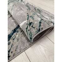 Ковер для жилой комнаты Radjab Carpet Афина Прямоугольник 9012A 12867RK (3x5, Grey/D.Green) - Превью изображения №6 — Интернет-магазин Time-Shop
