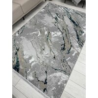 Ковер для жилой комнаты Radjab Carpet Афина Прямоугольник 9012A 12867RK (3x5, Grey/D.Green) - Превью изображения №4 — Интернет-магазин Time-Shop