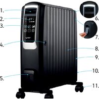 Масляный радиатор Yoer Inferno OFR1025BK - Превью изображения №2 — Интернет-магазин Time-Shop