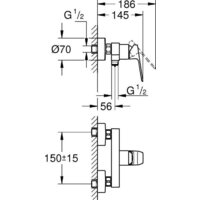 Смеситель Grohe Grohe-Cubeo 1018242430 - Превью изображения №4 — Интернет-магазин Time-Shop