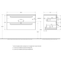  Cezares Тумба под умывальник ECO-CER-N-1000-2C-SO-AS-P - Превью изображения №3 — Интернет-магазин Time-Shop