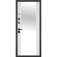 Металлическая дверь Guard Зеркало серебристый/белый матовый (96x205, левая) - Превью изображения №3 — Интернет-магазин Time-Shop