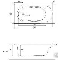 Ванна Cersanit Nike 150x70 (без ножек) - Превью изображения №8 — Интернет-магазин Time-Shop
