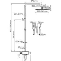 Душевая система  Wasserkraft A113.119.126.CH Thermo - Превью изображения №3 — Интернет-магазин Time-Shop